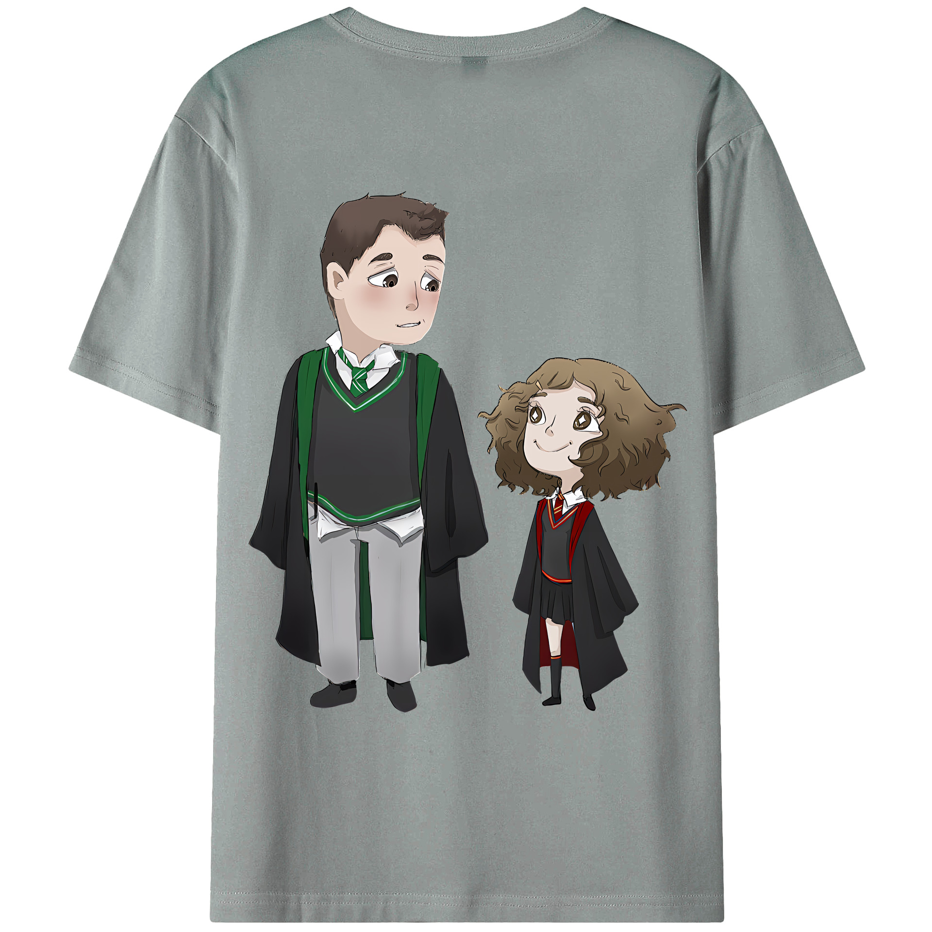 （画像用） Harry Potter ハリー・ポッターシリーズ 綿100％ メンズ半袖Tシャツ（バックプリント） 通気性